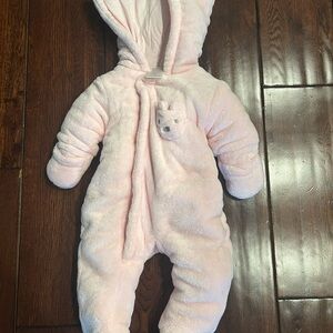 Pink Hooded Kids One Piece